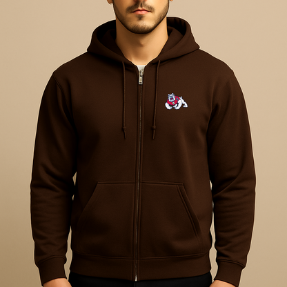 Men's Fresno State Bulldogs Logo Zipper Hoodie