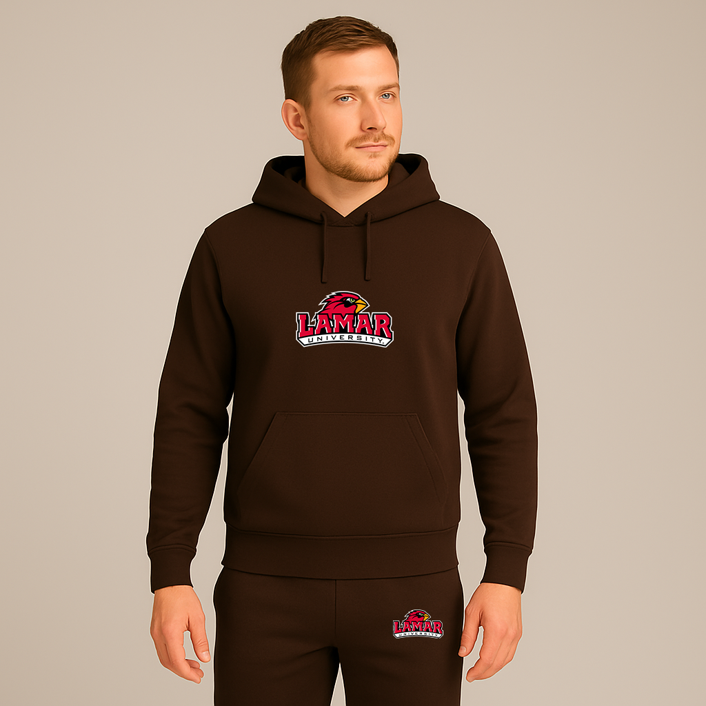 Men's Lamar Cardinals Logo Hoodie Joggers Set