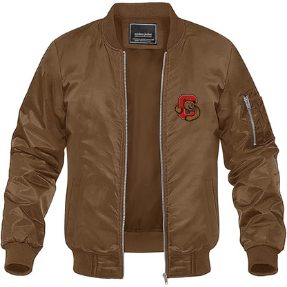 Men's Cornell Big Red Lightweight Bomber Jacket Windbreaker Softshell Varsity Jacket Coat