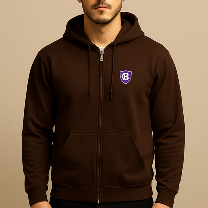 Men's Holy Cross Crusaders Logo Zipper Hoodie