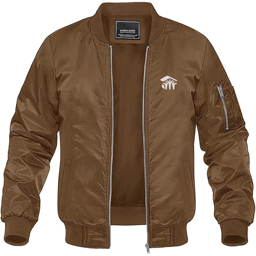 Men's Habitat for Humanity Logo Lightweight Bomber Jacket Windbreaker Softshell Varsity Jacket Coat
