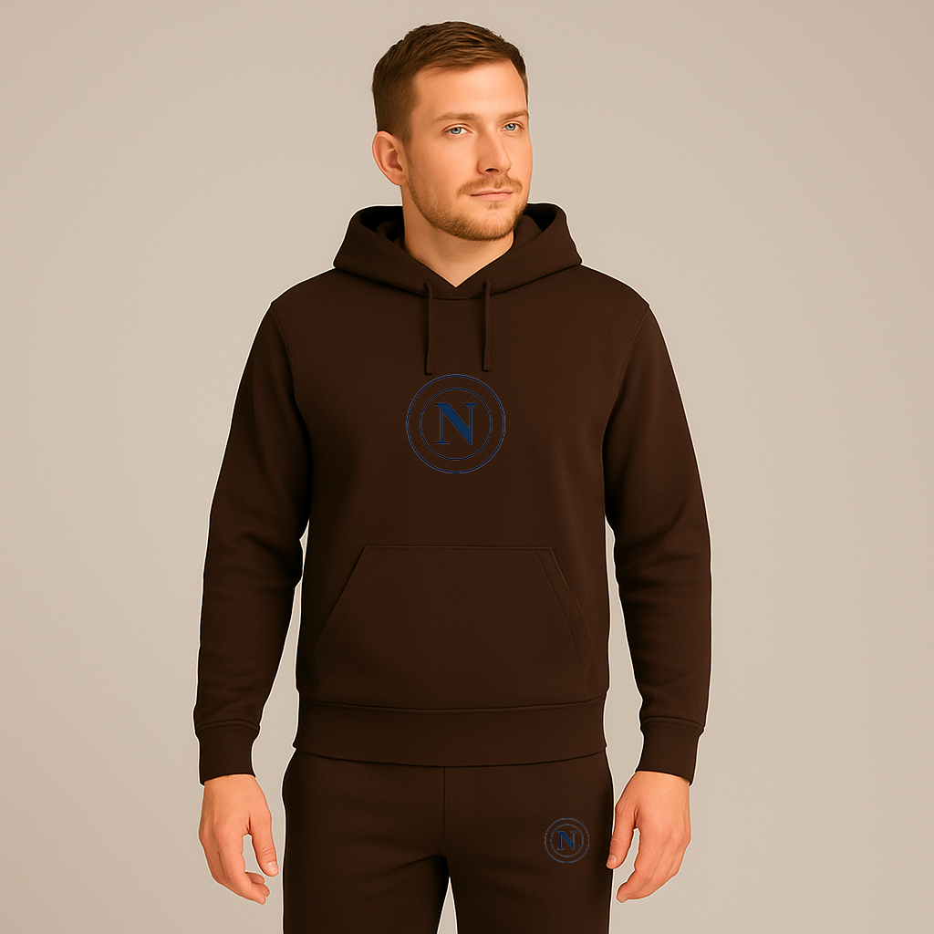 Men's Napoli 2025 Soccer Logo Hoodie Joggers Set