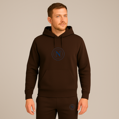 Men's Napoli 2025 Soccer Logo Hoodie Joggers Set