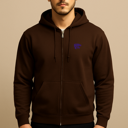 Men's Kansas State Wildcats Logo  Zipper Hoodie