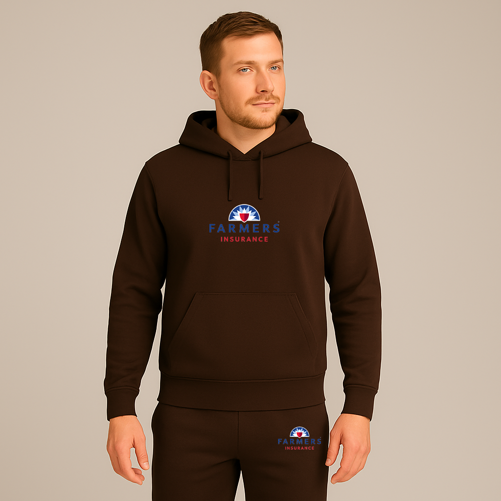 Men's Farmer_s Insurance Logo Hoodie Joggers Set