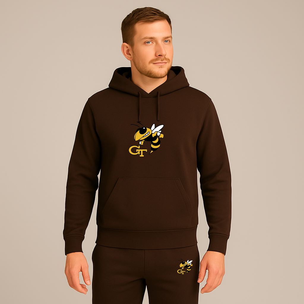 Men's Georgia Tech Yellow Jackets Logo Hoodie Joggers Set