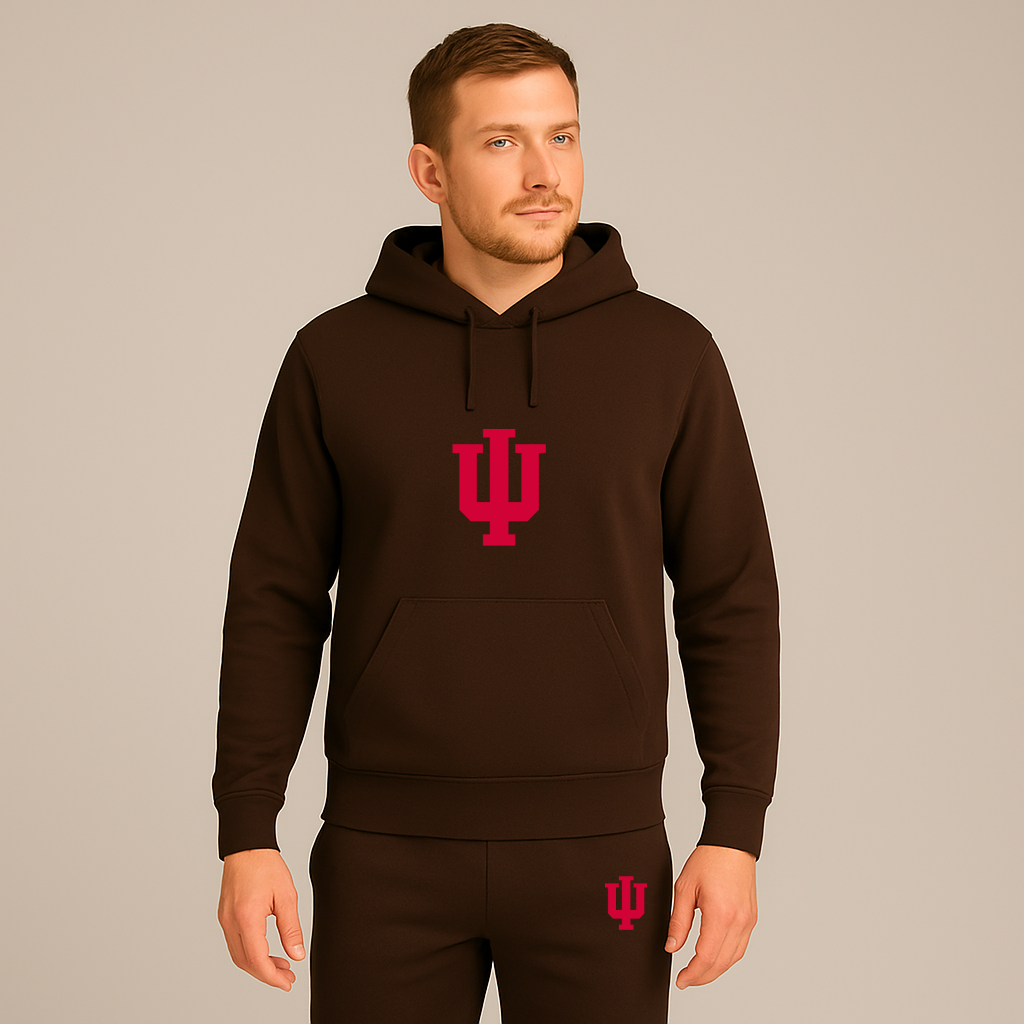 Men's Indiana Hoosiers Logo Hoodie Joggers Set