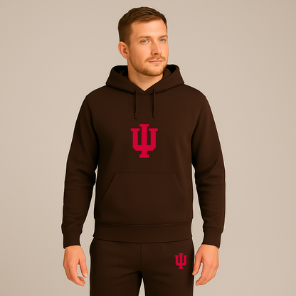 Men's Indiana Hoosiers Logo Hoodie Joggers Set