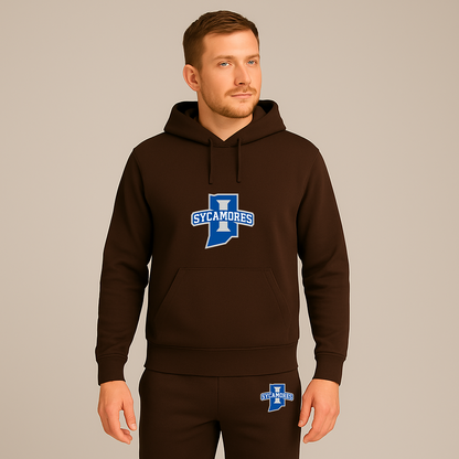 Men's Indiana State Sycamores Logo Hoodie Joggers Set