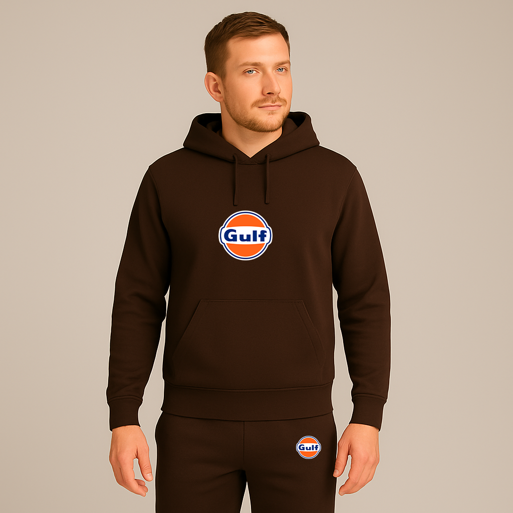 Men's Gulf Oil Logo Hoodie Joggers Set