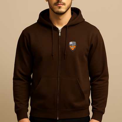 Men's FC Lorient Soccer Logo Zipper Hoodie