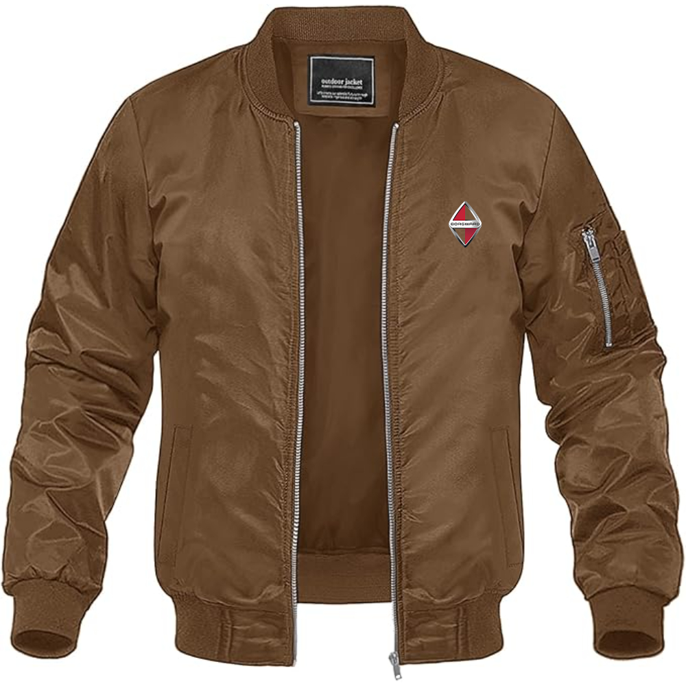 Men's Borgward Logo Lightweight Bomber Jacket Windbreaker Softshell Varsity Jacket Coat