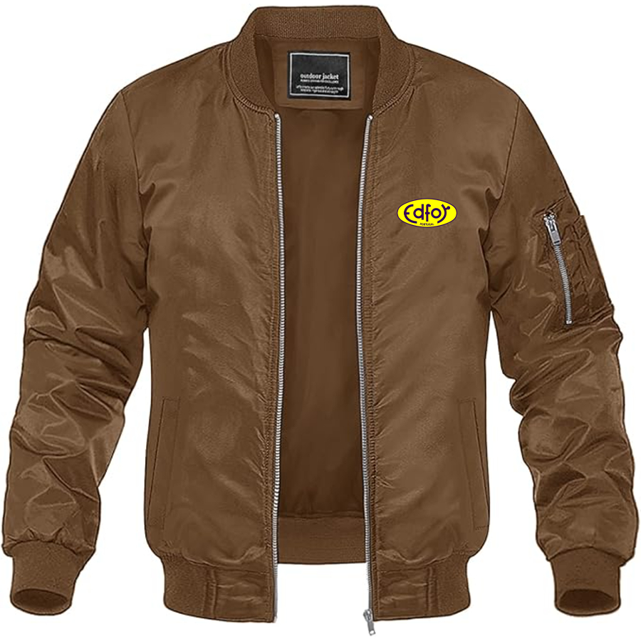 Men's Edfor Grand Sport Logo Lightweight Bomber Jacket Windbreaker Softshell Varsity Jacket Coat