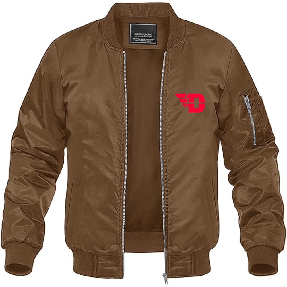 Men's  Dayton Flyers Lightweight Bomber Jacket Windbreaker Softshell Varsity Jacket Coat