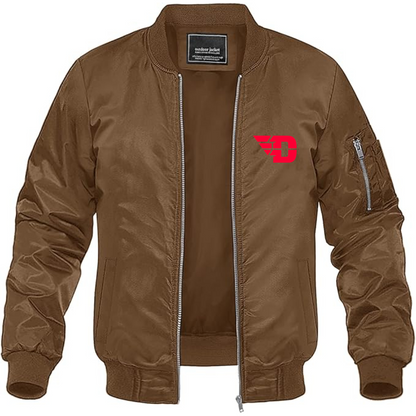 Men's  Dayton Flyers Lightweight Bomber Jacket Windbreaker Softshell Varsity Jacket Coat