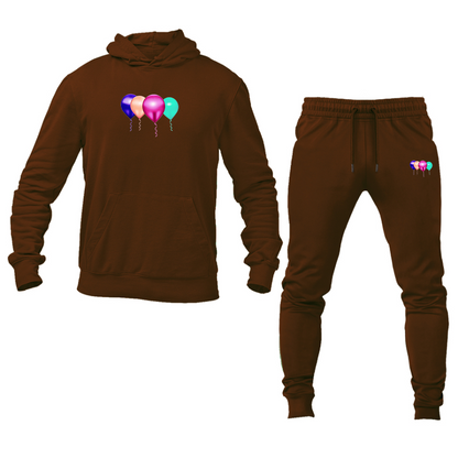 Men's Balloon-Emojis Logo Hoodie Joggers Set