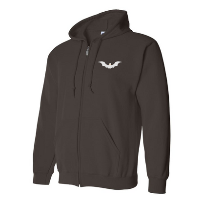 Men's Bat-Emoji Logo Zipper Hoodie