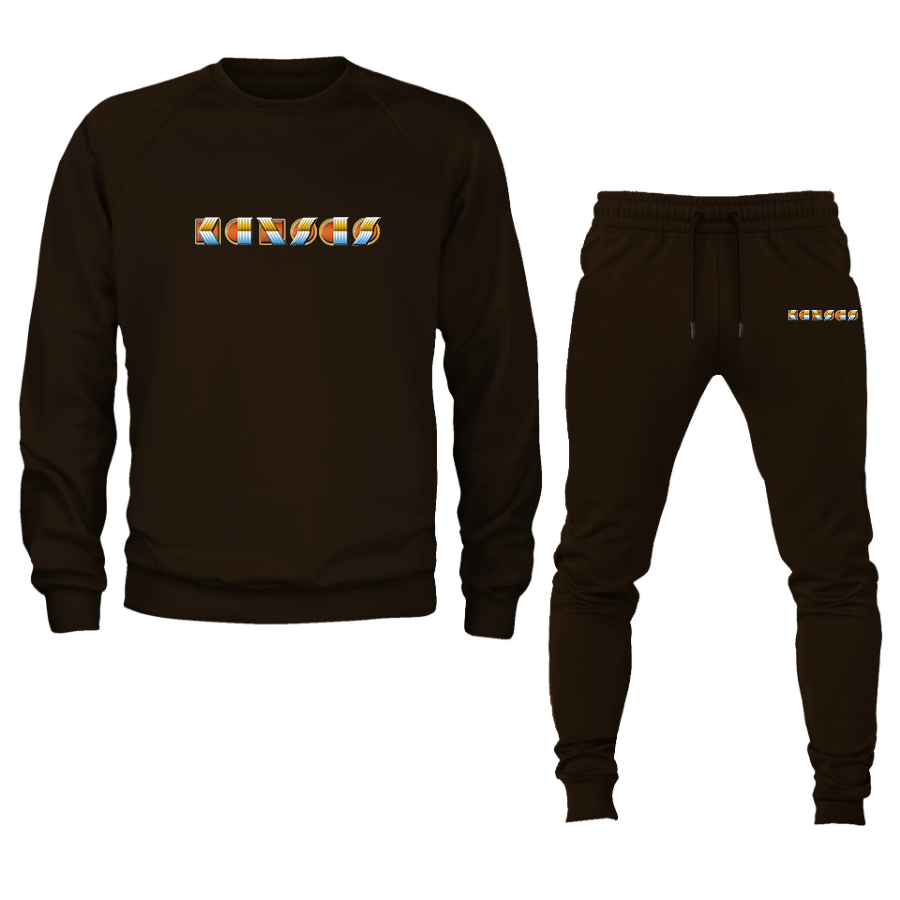 Men's Kansas Crewneck Sweatshirt Joggers Suit