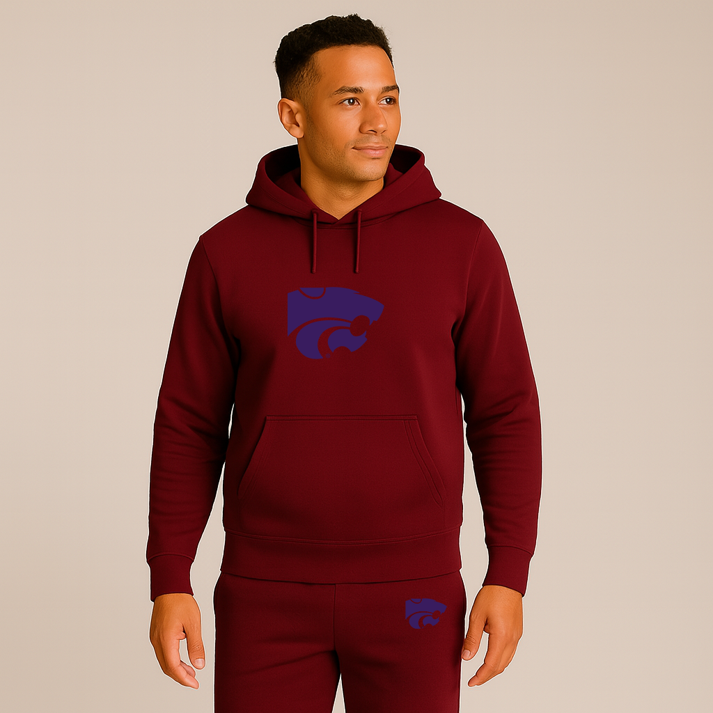 Men's Kansas State Wildcats Logo Hoodie Joggers Set