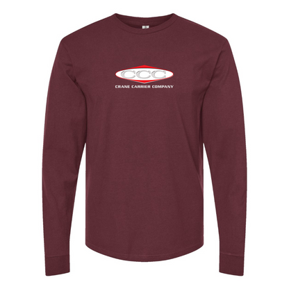 Men's Crane Carrier Company Logo Cotton Long Sleeve T-Shirt