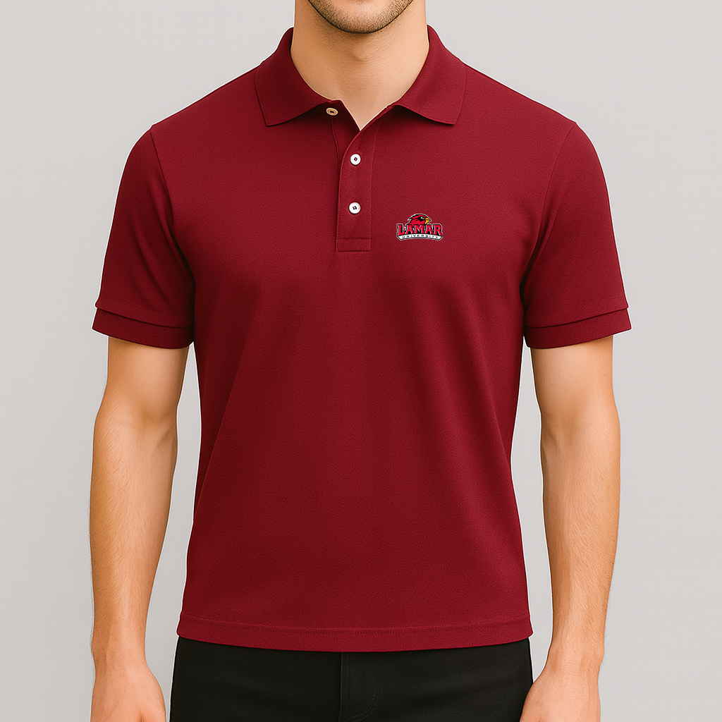 Men's Lamar Cardinals Logo Dry Blend Polo