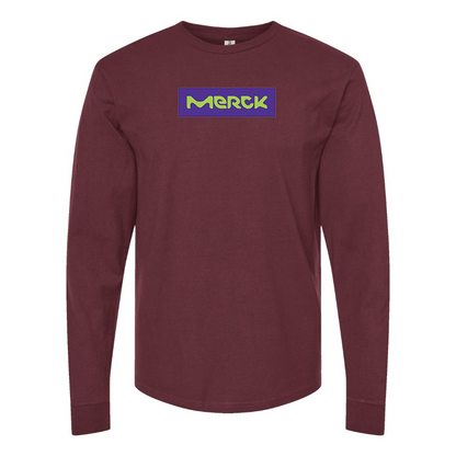 Men's Merck KGaA Logo Cotton Long Sleeve T-Shirt