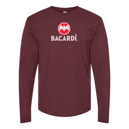 Men's Bacardi Logo Cotton Long Sleeve T-Shirt