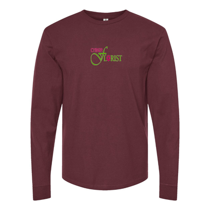Men's Cyber Florist Logo Cotton Long Sleeve T-Shirt