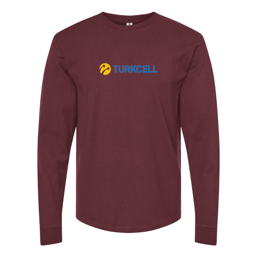Men's TurkCell Logo Cotton Long Sleeve T-Shirt