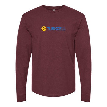 Men's TurkCell Logo Cotton Long Sleeve T-Shirt