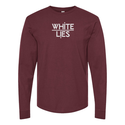 Men's White Lies Logo Cotton Long Sleeve T-Shirt