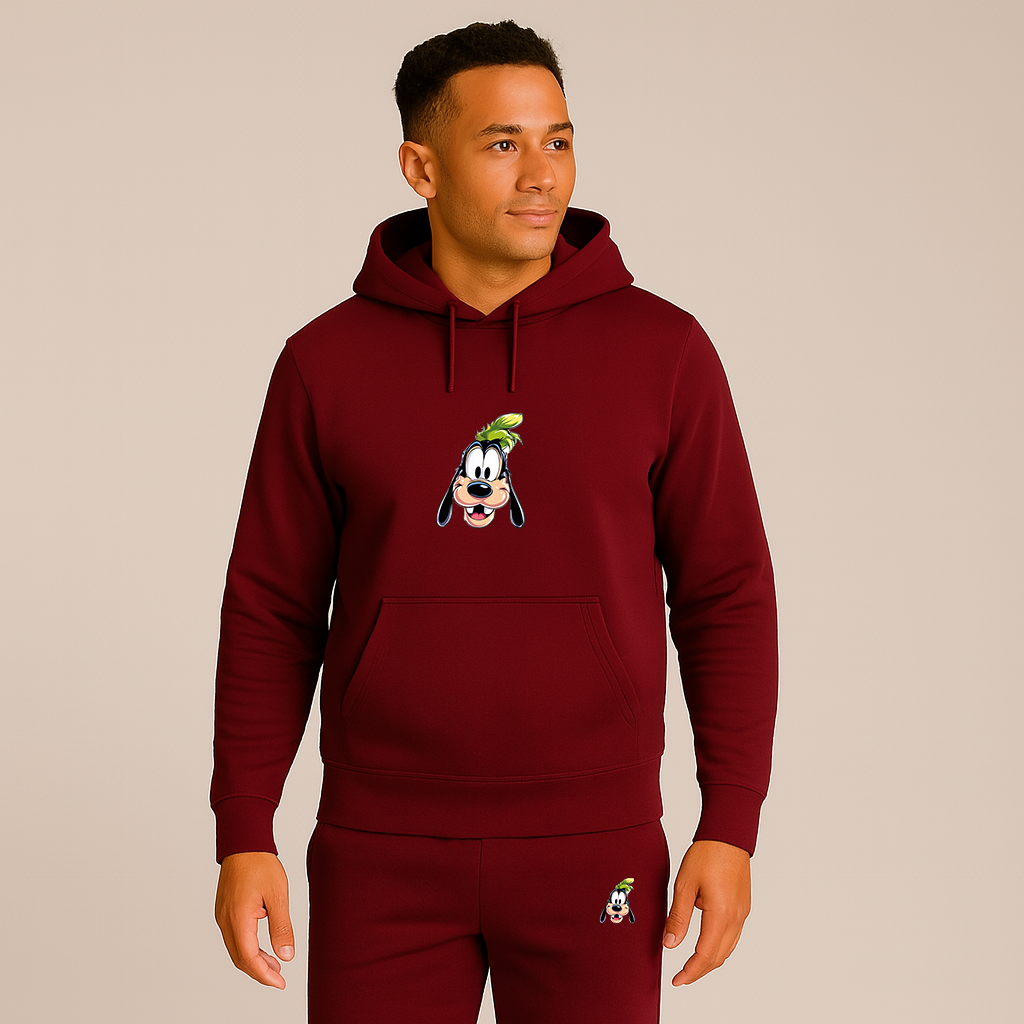 Men's Goofy Disney Smiley Face Hoodie Joggers Set