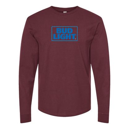 Men's Bud Light Logo Cotton Long Sleeve T-Shirt
