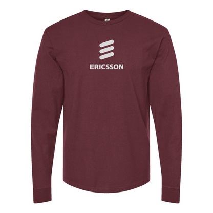 Men's Ericsson Logo Cotton Long Sleeve T-Shirt