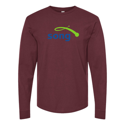 Men's Song Logo Cotton Long Sleeve T-Shirt