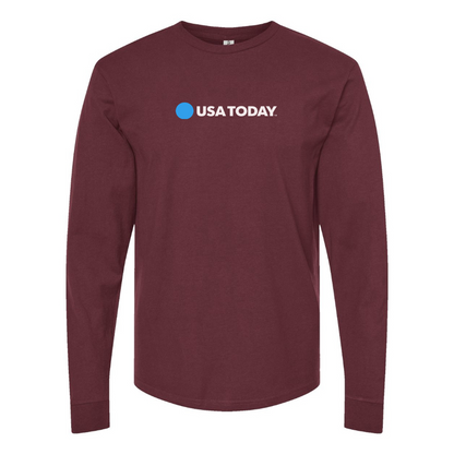 Men's USA Today Logo Cotton Long Sleeve T-Shirt