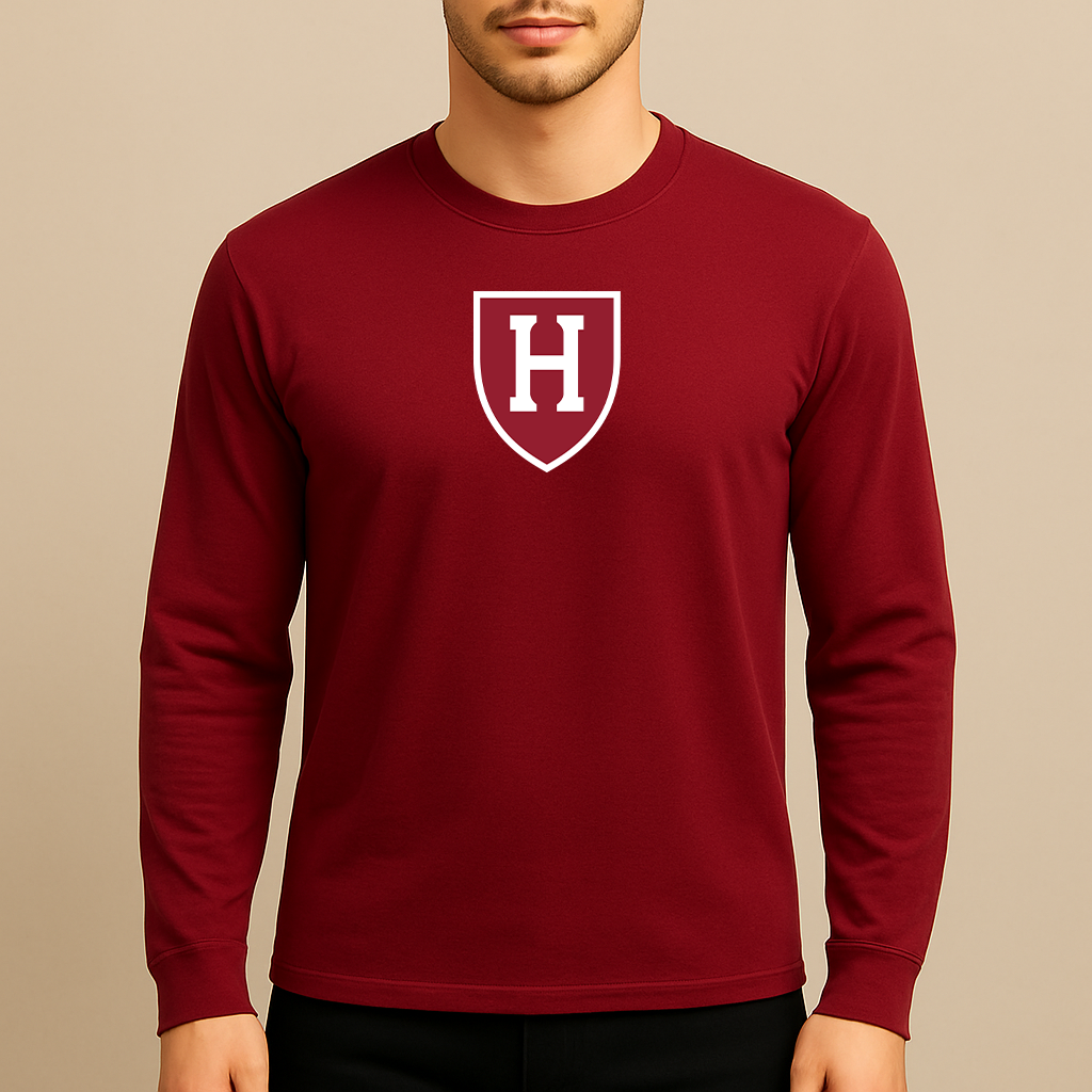 Men's Harvard Crimson Logo Long Sleeve T-Shirt