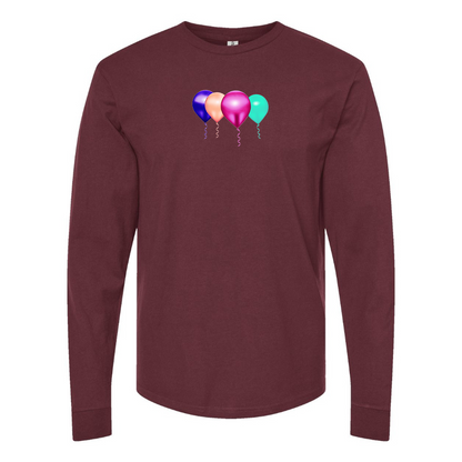 Men's Balloon-Emojis Logo Cotton Long Sleeve T-Shirt