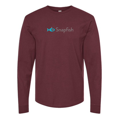 Men's Snapfish Logo Cotton Long Sleeve T-Shirt