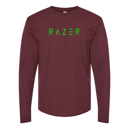 Men's Raze Logo Cotton Long Sleeve T-Shirt