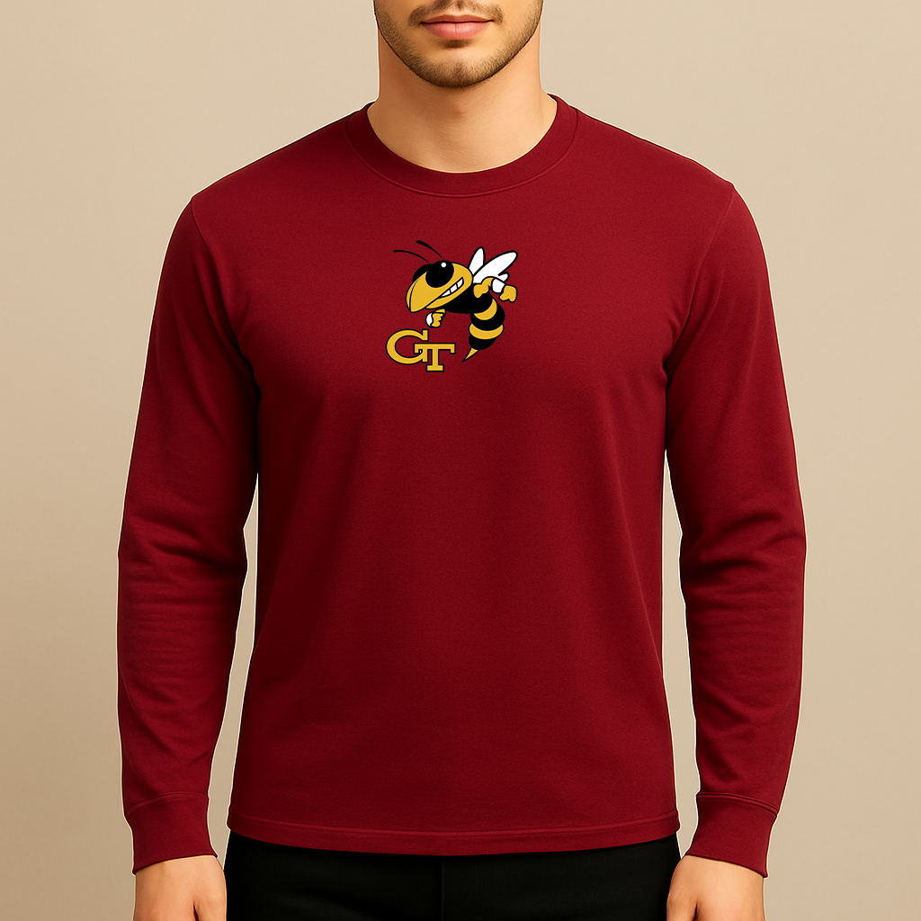 Men's Georgia Tech Yellow Jackets Logo Long Sleeve T-Shirt