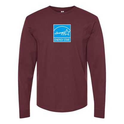 Men's Energy Star Logo Cotton Long Sleeve T-Shirt