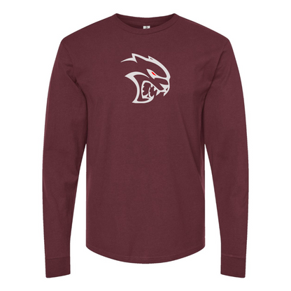 Men's Dodge Hellcat Logo Cotton Long Sleeve T-Shirt