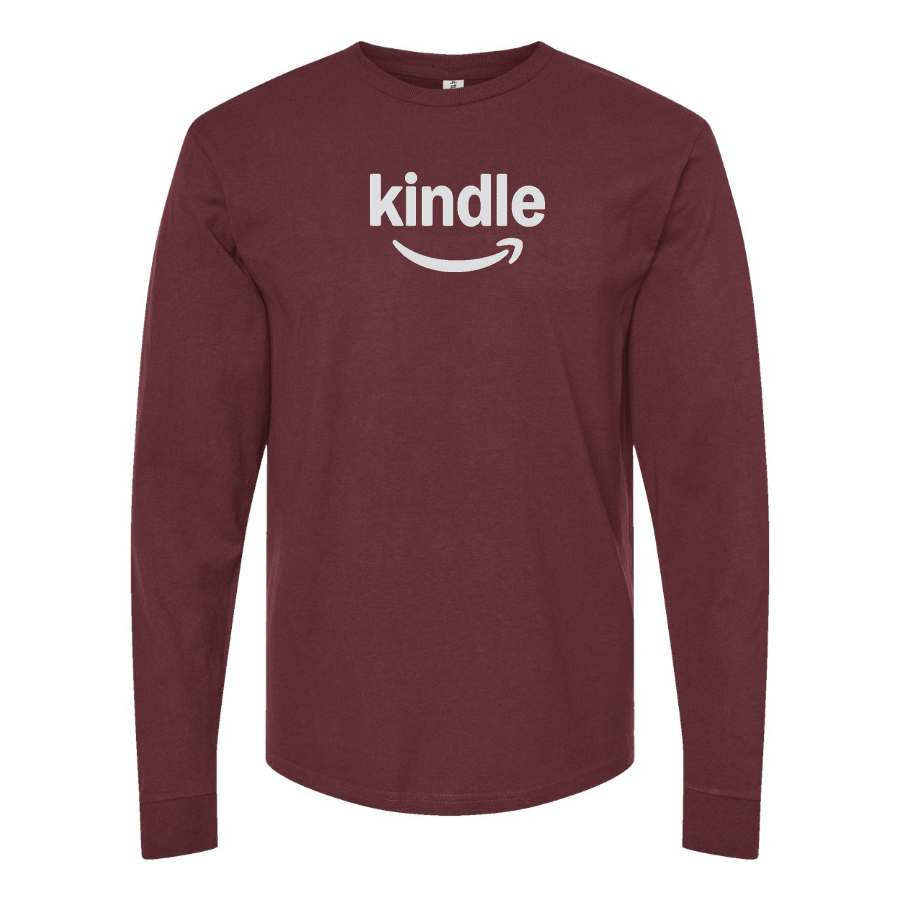 Men's Amazon Kindle Logo Cotton Long Sleeve T-Shirt