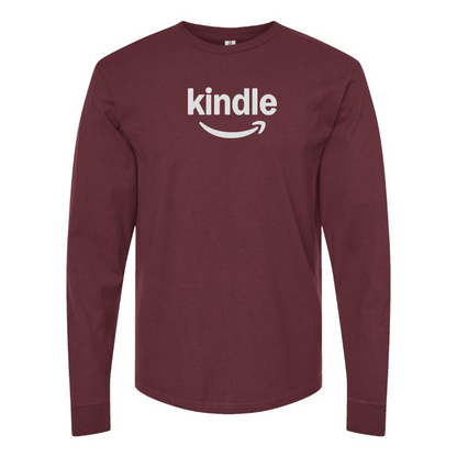 Men's Amazon Kindle Logo Cotton Long Sleeve T-Shirt