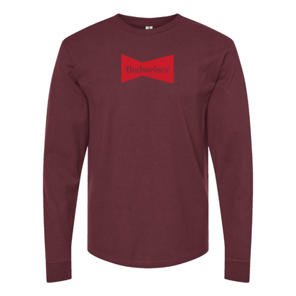 Men's Budweiser Logo Cotton Long Sleeve T-Shirt