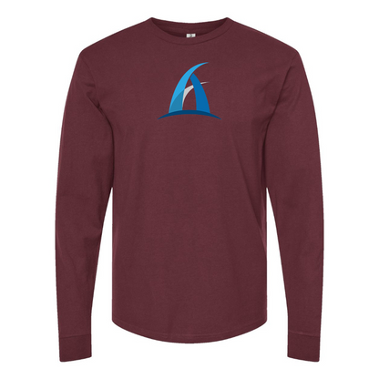 Men's Aspark Logo Cotton Long Sleeve T-Shirt
