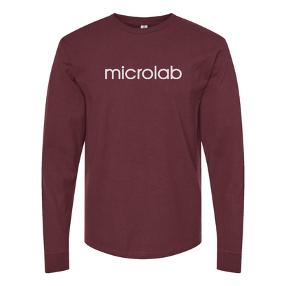 Men's Microlab Logo Cotton Long Sleeve T-Shirt