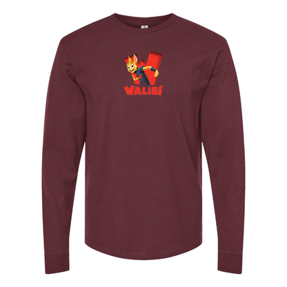 Men's Walibi Logo Cotton Long Sleeve T-Shirt
