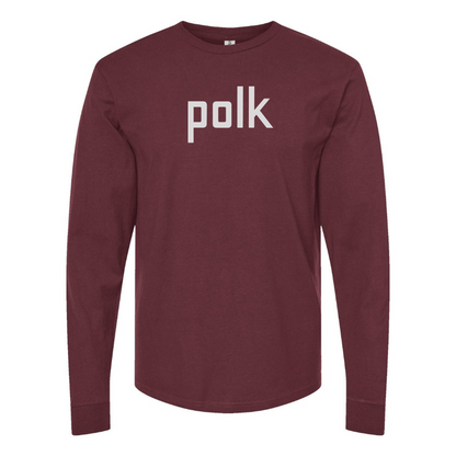 Men's Polk Audio Logo Cotton Long Sleeve T-Shirt